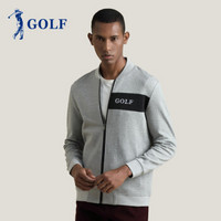 高尔夫（GOLF）男士休闲针织衫2018秋季新款开衫针织衫外套C3825043 灰色 190/104(XXXL)_56