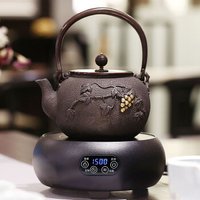 束氏 生铁壶日本工艺茶壶烧水壶泡茶壶手工铸铁壶电陶炉套装茶具-硕果累累