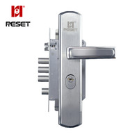 锐赛特（RESET）RST-211  304不锈钢大门 机械防盗门锁三件套锁体+把手+超C级锁芯  圆柱锁舌 90MM 32.5+57.5