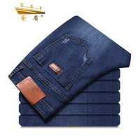 金盾（KIN DON）牛仔裤 新款男士时尚简约牛仔长裤7002常规款蓝色31