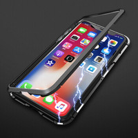 梵帝西诺  苹果X/XS手机壳抖音同款 二代网红万磁王iPhoneX/XS新款5.8英寸潮牌玻璃壳 透明黑边