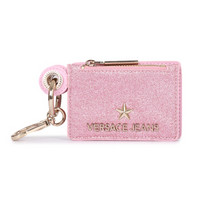 VERSACE 范思哲 奢侈品 女士浅粉色聚酯纤维零钱包卡夹 E3VSBPN1 70787 401