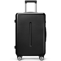 SEPTWOLVES 拉杆箱行李箱男女旅行箱20/24英寸密码箱子登机箱万向轮轻便拉链箱包 黑色QPL810129-A24