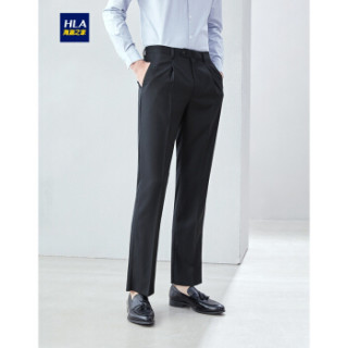 HLA 海澜之家 西裤男新品净色斜纹舒适裤子 HKXAD1R026A