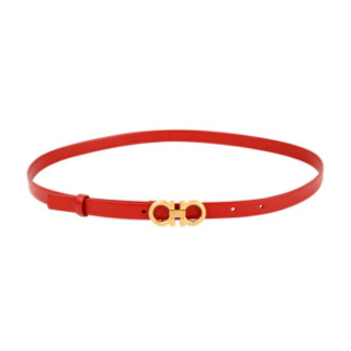 Salvatore Ferragamo 菲拉格慕 女士砖红色牛皮革腰带 0704291_C _ 80
