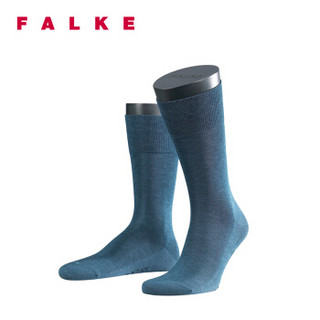 FALKE 德国鹰客 Tiago 丝光棉罗纹商务正装长中筒男袜 牛仔蓝色jeans 41-42 14662-6670-41