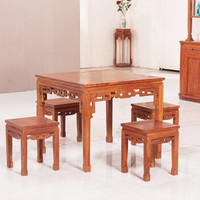 粤顺红木餐桌 花梨木餐台 实木餐桌椅组合 Z33