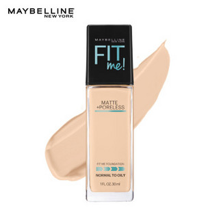 美宝莲（MAYBELLINE）定制水感粉底液 柔雾版109 30ML（fit me 粉底液 BB霜 遮瑕轻薄哑光控油持久隐形毛孔）