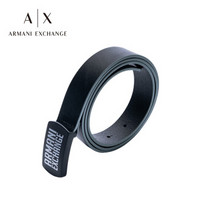 ARMANI EXCHANGE 奢侈品男士简约商务金属logo时尚腰带 951073-8P064 BLACK-00020 32