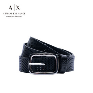 ARMANI EXCHANGE 奢侈品男士时尚简约金属扣商务腰带 951023-7P202 BLACK00020 32