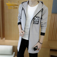 金盾(KIN DON)风衣 2019新款男士时尚简约百搭中长款风衣401-F657黑色薄款5XL