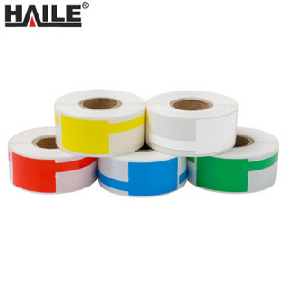 海乐（Haile）热敏不干胶打印标签纸 机房网络布线贴纸 线缆标签纸 P型黄色DBQ-PC 100张/卷