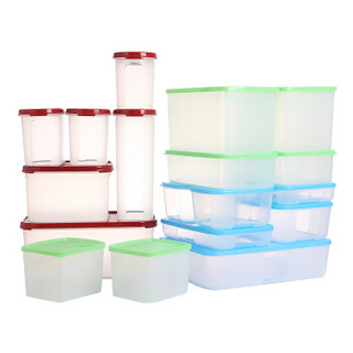 特百惠（Tupperware）冰箱冷冻冷藏储藏保鲜盒19件套 多功能密封防潮塑料盒子 礼盒套装