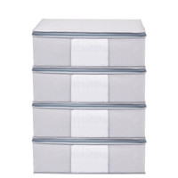 bicoy 百草园 整理袋衣服棉被子收纳袋 小号4枚 格调灰 加厚被褥整理袋