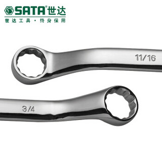 世达（SATA）英制全抛光双梅花扳手1/2''x9/16'' 42102 钢制