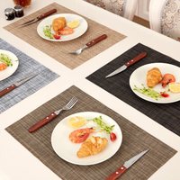 全适 日式简约餐垫2个装 餐桌垫欧式长方形PVC西餐垫隔热垫杯垫碗垫盘垫子餐布水洗
