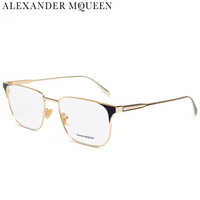 开云眼镜 亚历山大.麦昆（Alexander mcqueen） 男款近视眼镜架 金色镜框光学镜架 眼镜框 AM0206O-001 55mm