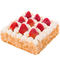 贝思客 草莓拿破仑蛋糕新鲜千层酥生日蛋糕 2磅
