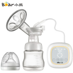 小熊(Bear)电动吸奶器 锂电池可充电式8档可调节吸乳器 智能触控带按摩吸奶器 XNQ-A02L5(黄色)