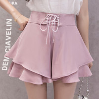 BANDALY 蹦跶狸 夏季新款女装新品半身裙女百搭阔腿裤时尚裤裙修身短裙子 zx1203-7907 粉红色 S