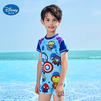 迪士尼（DISNEY）S19W2F0145B 漫威美国队长卡通 男童中小童儿童连体泳衣 果绿色 16（150）