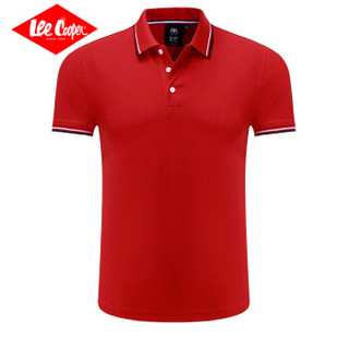 Lee Cooper      短袖POLO衫2019春季新款潮流百搭时尚休闲青年翻领 LZ-7518 大红 2XL