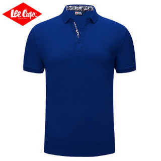 Lee Cooper     短袖POLO衫2019春季新款休闲宽松潮流翻领纯色百搭  LZ-2759 宝蓝 3XL