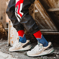 顶瓜瓜袜子男潮男长袜男士高帮袜子男生中筒袜棉袜潮流韩版嘻哈街头欧美滑板袜ins袜子网红潮流男袜蓝色