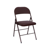 鲸伦（KINGRUNNING）家用电脑折叠椅 靠背椅 折叠凳 简约会议室培训办公椅 陪护椅 休闲椅  咖啡色 折叠椅