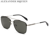 亚历山大·麦昆Alexander McQueen eyewear太阳镜男款 亚洲版金属墨镜 AM0184SK-001 钌红色镜框灰色镜片 62mm