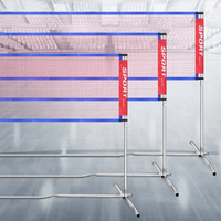 威仕顿 WEISHIDUN 羽毛球网架便携式 可折叠不锈钢柱拦网 可调节高度移动便携羽毛球架子（含网）3.1米