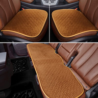 五福金牛 暖暖和淳系列保暖防滑居家生活办公汽车座垫毛垫车垫车家两用 保暖防滑小方垫三件套 咖啡色