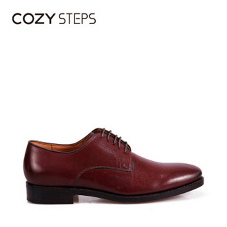 COZY STEPS 男士商务头层牛皮时尚圆头系带皮鞋 823301402G2543