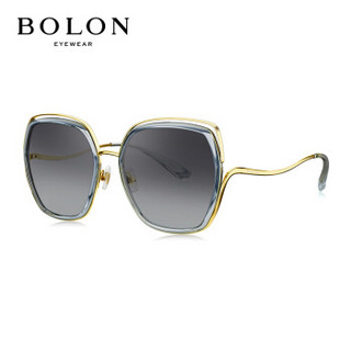 暴龙BOLON太阳镜新款女款时尚眼镜多边形框墨镜BL6078C70