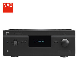 NAD 758 V3 音响 音箱 家庭影院7.1声道AV功放机 4K杜比全景声 蓝牙 WIFI Dirac 声场调教 黑色