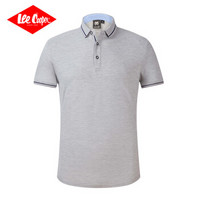 Lee Cooper    短袖POLO衫2019青年时尚商务休闲男纯色百搭潮流款  LZ-9955 花灰 L