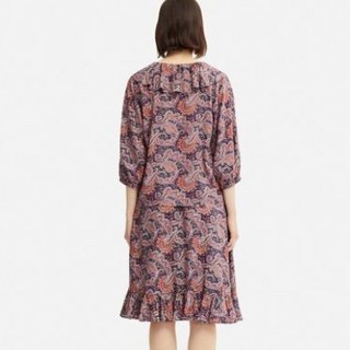 UNIQLO 优衣库 设计师合作款 419510 女装荷叶边领上衣(七分袖)