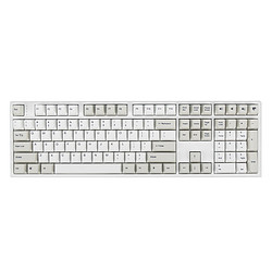 GANSS 高斯 GM108D 双模 有线蓝牙机械键盘 白色红轴
