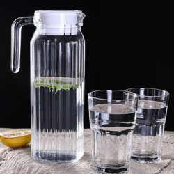 兴魅 家用凉水玻璃壶 条纹 1100ml