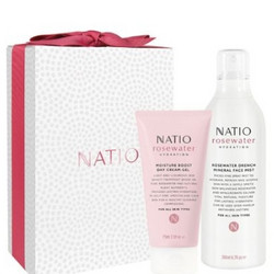 NATIO 玫瑰水保湿系列 护肤套装（爽肤喷雾 200ml+日霜 75ml） 