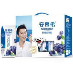 伊利 安慕希希腊风味常温酸奶蓝莓味 205g*16盒/礼盒装