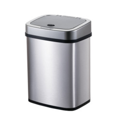 纳仕达垃圾桶智能感应家用自动翻盖电动塑料卫生间客厅自营创意卫生桶DZT12-5太空银 12-5太空银