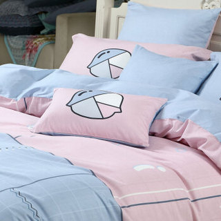 水星家纺 床上四件套纯棉 炮炮兵授权全棉儿童卡通套件床单被罩被套 双色PP 双人1.5米床