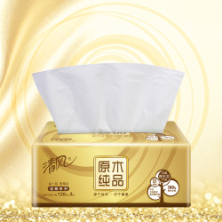 清风 原木纯品金装系列 3层120抽*30包 *2件 +凑单品