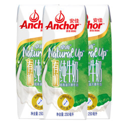 Anchor 安佳 卓冉有机纯牛奶 250ml*24盒 *3件