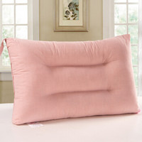 Langsha 浪莎 纯棉纤维枕 (粉色、单人、48*74cm、一只装)
