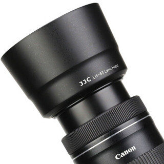 JJC 佳能ET-63遮光罩 55-250mm f4-5.6 IS STM 佳能750D 55-250 STM镜头 可反装58mm