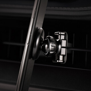 卡饰社（CarSetCity）铝合金磁吸出风口式车载手机支架 汽车用品CS-83019 通用型 黑色