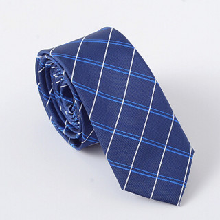 杜森纳(DUSENNA)男士领带正装商务结婚新郎韩版领带礼盒装经典 领带条纹 蓝白格子