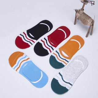 南极人（Nanjiren）隐形袜子男士袜子纯色短棉袜运动低帮袜5双装 礼盒装 均码